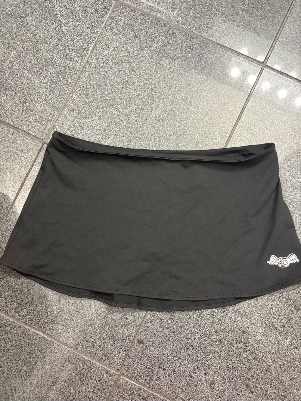 Von Dutch Black Mini Skort with Subtle Logo NWOT